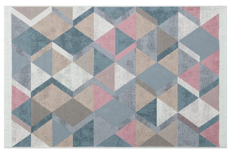 Mihriban Matta 160x230 cm - Blå/Rosa/Beige/Grå/Bomull - Textil & mattor - Mattor - Flatvävda mattor