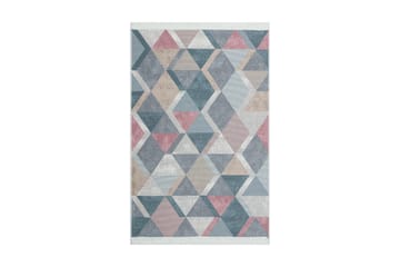 Mihriban Matta 160x230 cm - Blå/Rosa/Beige/Grå/Bomull - Textil & mattor - Mattor - Flatvävda mattor