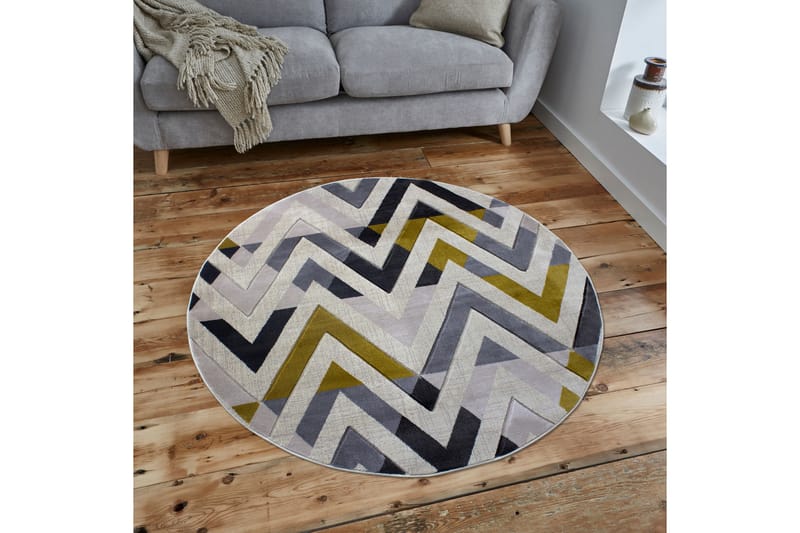 Nareshe Matta Rund 160 cm - Flerfärgad - Textil & mattor - Mattor