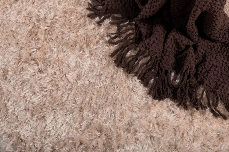 Natta Matta Rund 200 cm - Beige - Textil & mattor - Mattor - Modern matta - Ryamatta & luggmatta