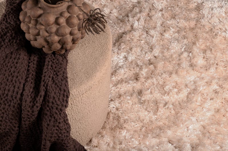 Natta Matta Rund 200 cm - Beige - Textil & mattor - Mattor - Modern matta - Ryamatta & luggmatta