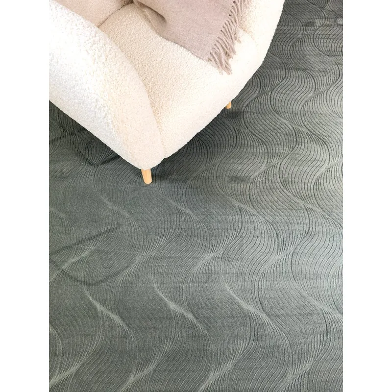 Tvättbar Matta Castello Wave - Green - Textil & mattor - Mattor - Flatvävda mattor