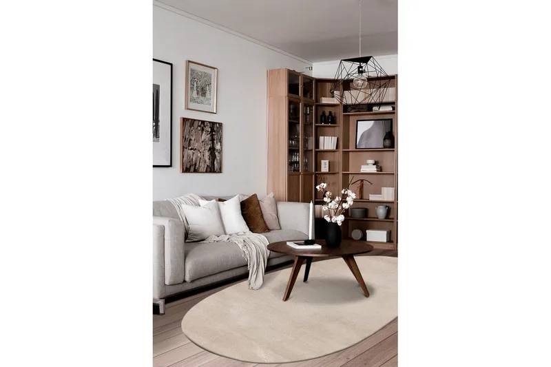 Tvättbar Matta Soft Shape - 200x290 cm, Melerad Linne - Textil & mattor - Mattor - Flatvävda mattor