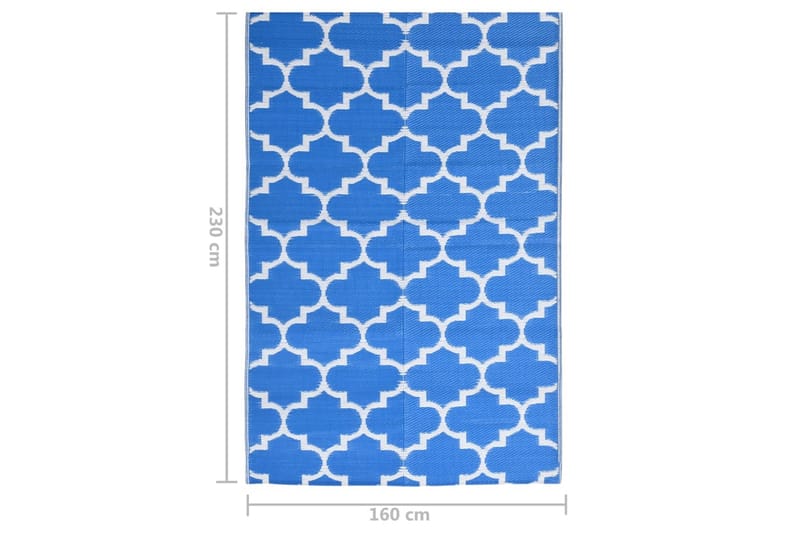 Utomhusmatta blå 160x230 cm PP - Blå - Textil & mattor - Mattor - Utomhusmattor