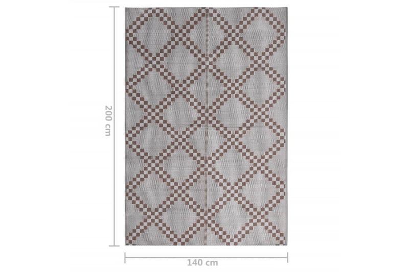 Utomhusmatta brun 140x200 cm PP - Brun - Textil & mattor - Mattor - Utomhusmattor