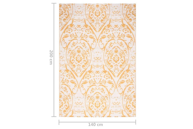 Utomhusmatta Gul 140x200 cm PP - Gul - Textil & mattor - Mattor - Utomhusmattor
