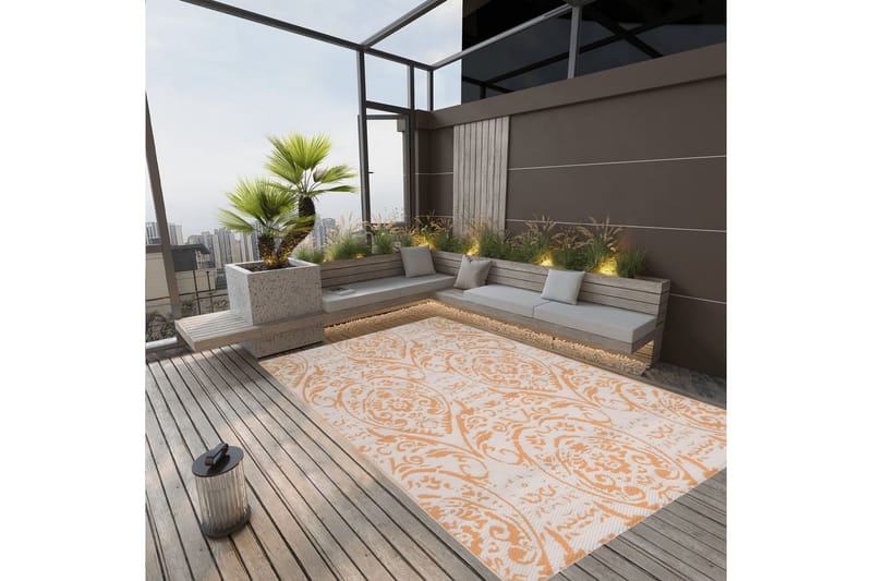 Utomhusmatta Gul 140x200 cm PP - Gul - Textil & mattor - Mattor - Utomhusmattor