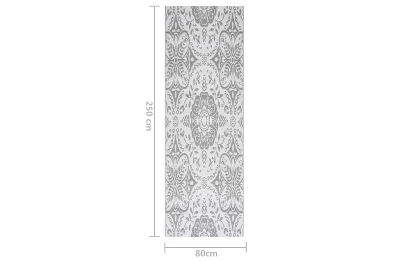 Utomhusmatta ljusgrå 80x250 cm PP - Grå - Textil & mattor - Mattor - Utomhusmattor