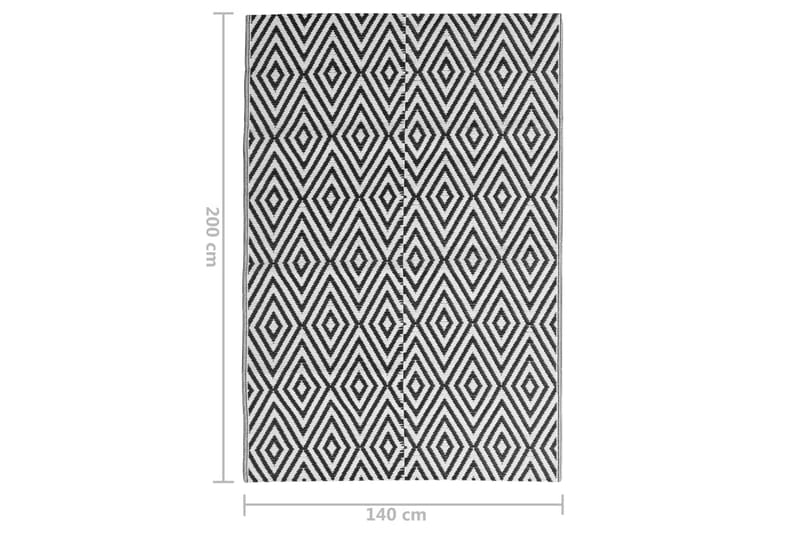 Utomhusmatta svart 140x200 cm PP - Svart - Textil & mattor - Mattor - Utomhusmattor