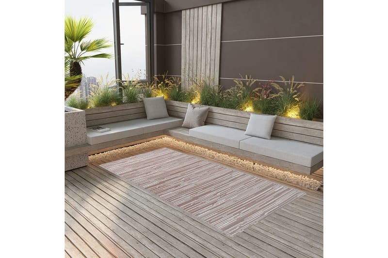 Utomhusmatta taupe 140x200 cm PP - Taupe - Textil & mattor - Mattor - Utomhusmattor