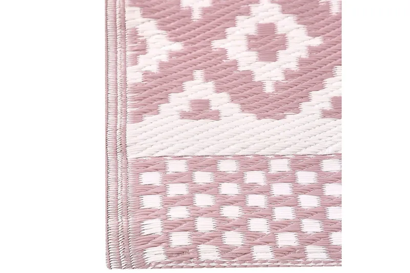 Utomhusmatta Thane - Rosa, Vit - Textil & mattor - Mattor - Utomhusmattor