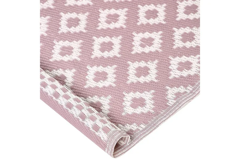 Utomhusmatta Thane - Rosa, Vit - Textil & mattor - Mattor - Utomhusmattor