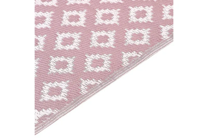Utomhusmatta Thane - Rosa, Vit - Textil & mattor - Mattor - Utomhusmattor