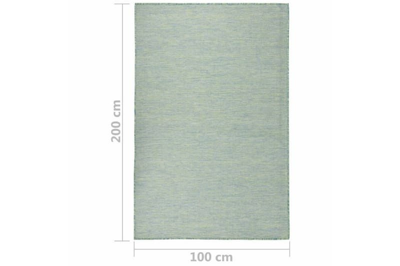 Utomhusmatta plattvävd 100x200 cm turkos - Turkos - Textil & mattor - Mattor - Utomhusmattor