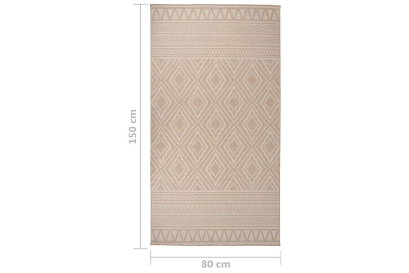 Utomhusmatta plattvävd 80x150 cm bruna ränder - Brun - Textil & mattor - Mattor - Utomhusmattor - Balkongmatta & altanmatta