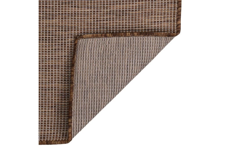 Utomhusmatta plattvävd 80x250 cm brun - Brun - Textil & mattor - Mattor - Utomhusmattor