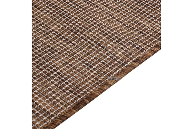 Utomhusmatta plattvävd 80x250 cm brun - Brun - Textil & mattor - Mattor - Utomhusmattor