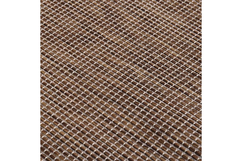 Utomhusmatta plattvävd 80x250 cm brun - Brun - Textil & mattor - Mattor - Utomhusmattor