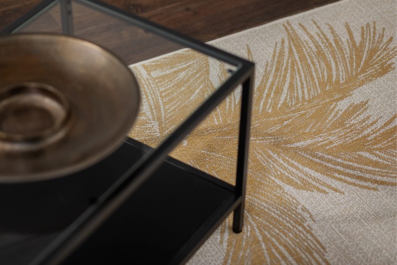 Bahamas Palm Utomhusmatta 160x230 cm - Guld - Textil & mattor - Mattor - Utomhusmattor