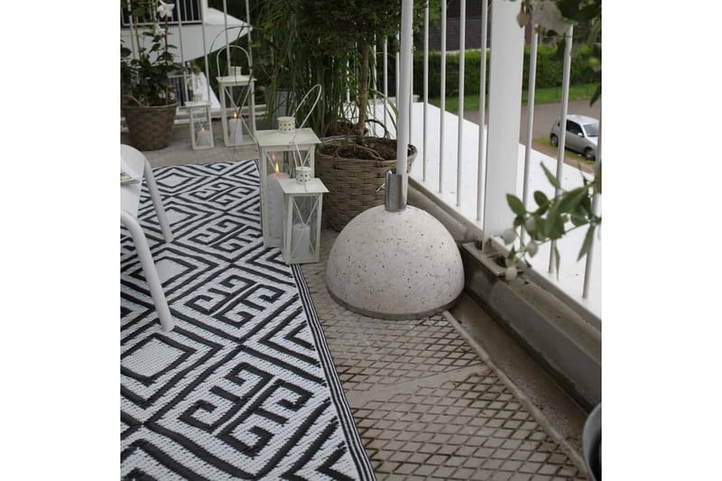 Esschert Design Utomhusmatta 120x186 cm grafisk OC12 - Svart - Textil & mattor - Mattor - Utomhusmattor