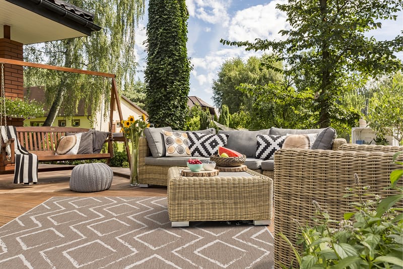 Havanna Romb Utomhusmatta 200x290 cm - Linnebeige - Textil & mattor - Mattor - Utomhusmattor