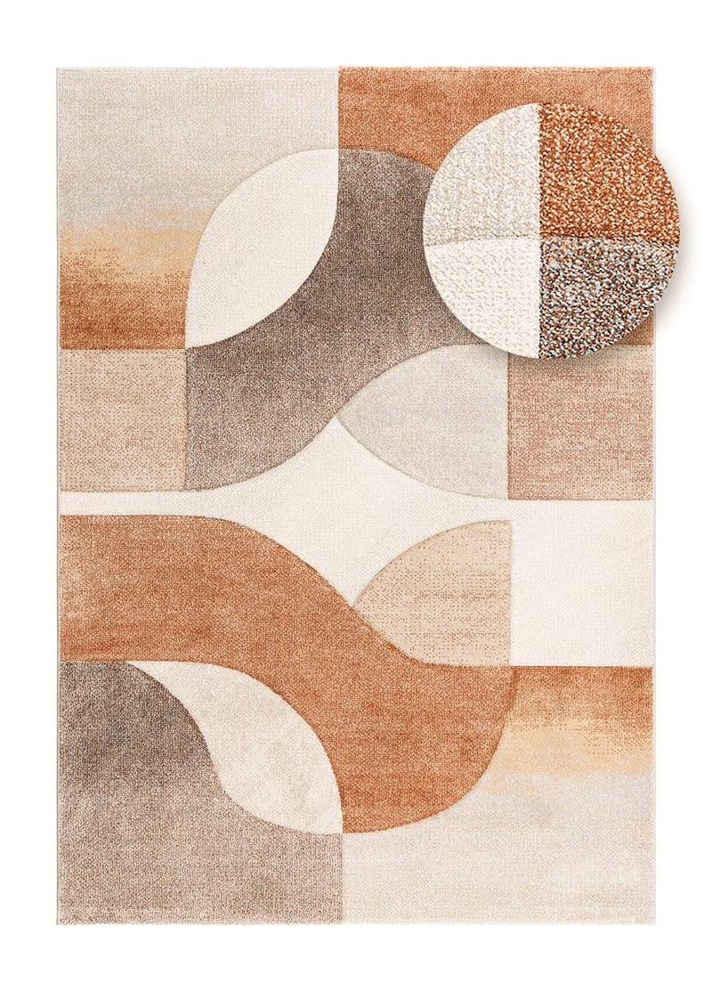 Maskinvävd Matta Brilliance Shape 140x200 cm - rost - Textil & mattor - Mattor - Utomhusmattor - Plastmattor