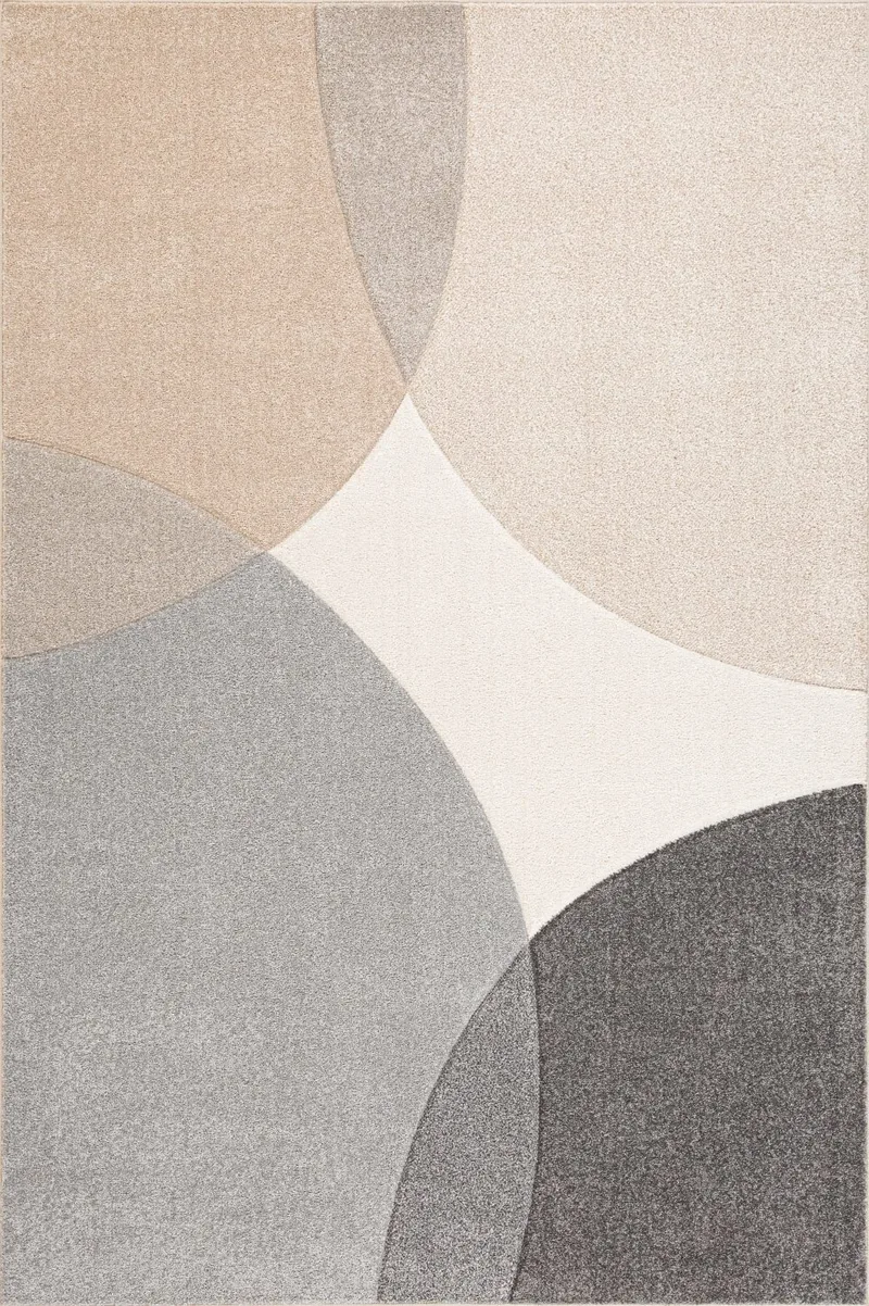 Matta Navon Carved 100x150 cm, Grå/Beige