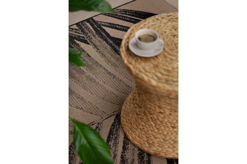 Panama Leaf Utomhusmatta 200x290 cm - Svart - Textil & mattor - Mattor - Utomhusmattor