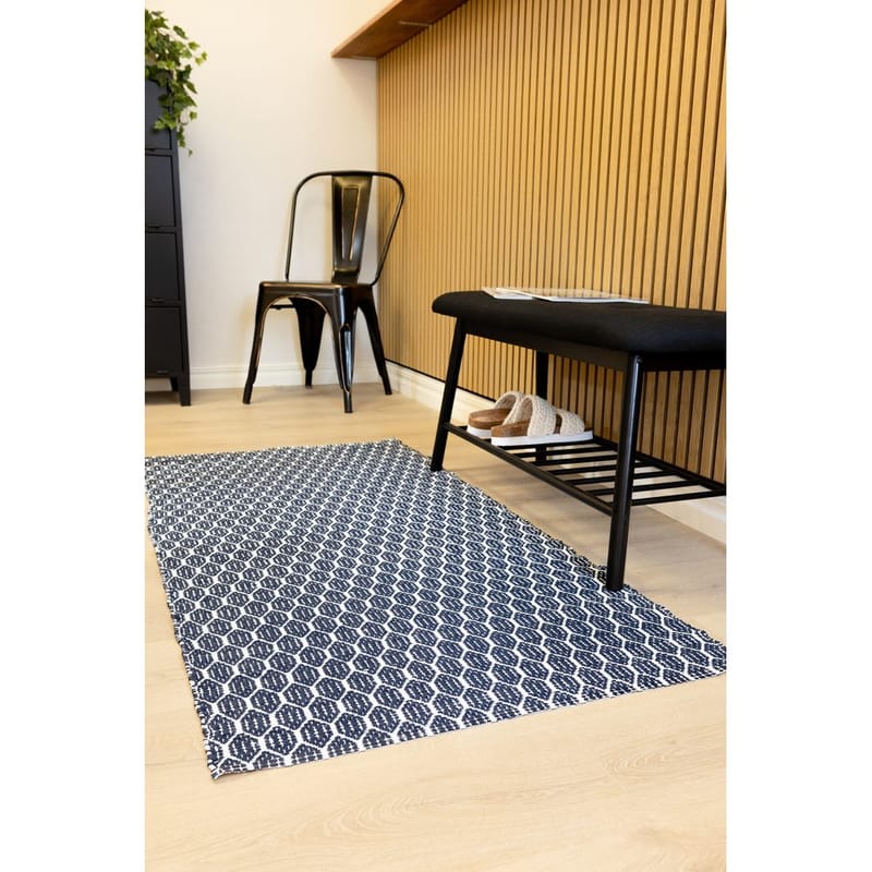 Plastmatta Hilma Link - 150x220 cm, Blå - Textil & mattor - Mattor - Utomhusmattor - Plastmattor