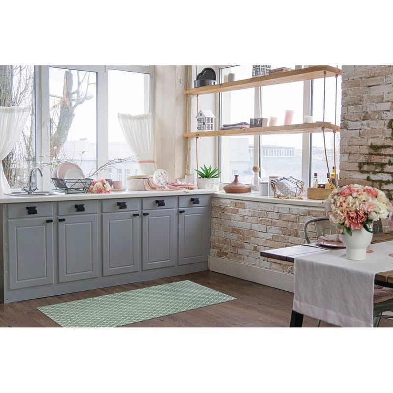 Plastmatta Hilma Link - 70x150 cm, Grön - Textil & mattor - Mattor - Utomhusmattor - Plastmattor