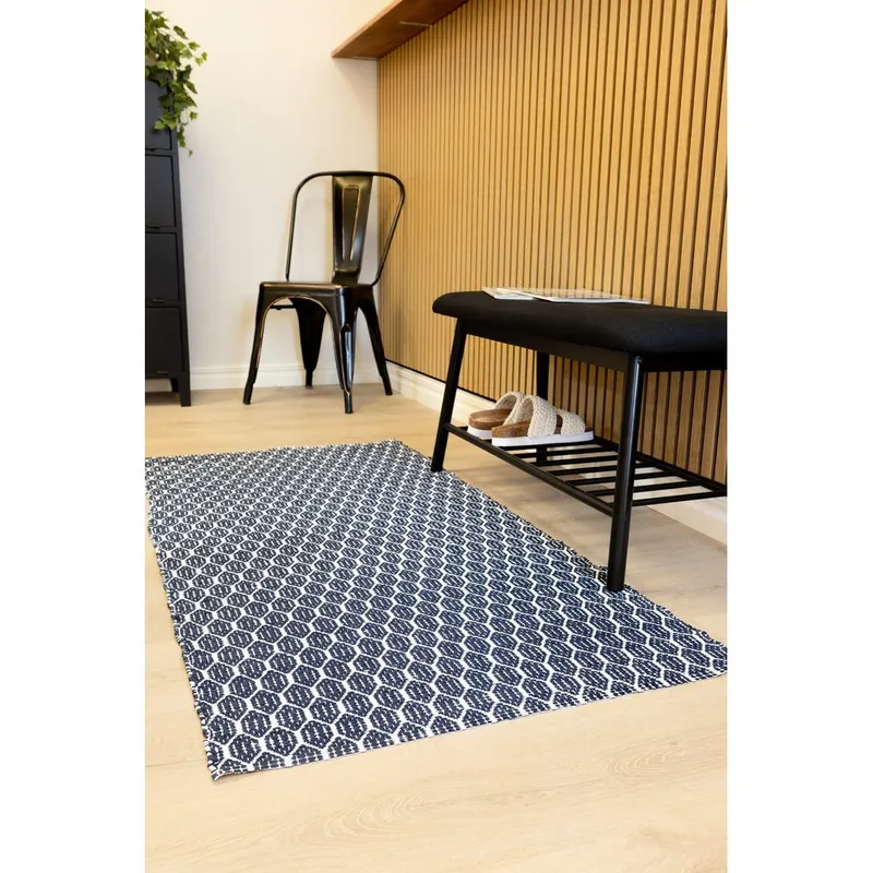 Plastmatta Hilma Link - 70x200 cm, Blå - Textil & mattor - Mattor - Utomhusmattor - Plastmattor