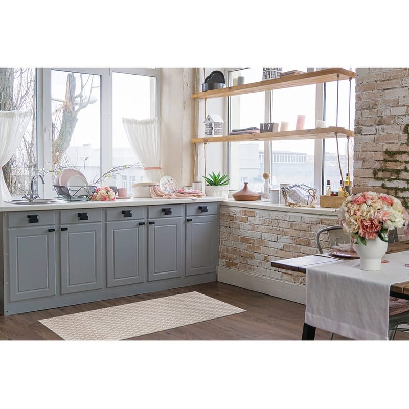 Plastmatta Hilma Link - 70x250 cm, Linne - Textil & mattor - Mattor - Utomhusmattor - Plastmattor