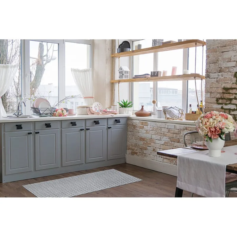 Plastmatta Hilma Link - 70x300 cm, Grå - Textil & mattor - Mattor - Utomhusmattor - Plastmattor