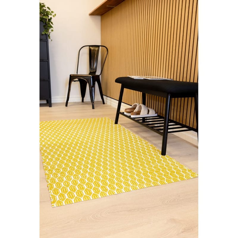 Plastmatta Hilma Link - 70x300 cm, Gul - Textil & mattor - Mattor - Utomhusmattor - Plastmattor