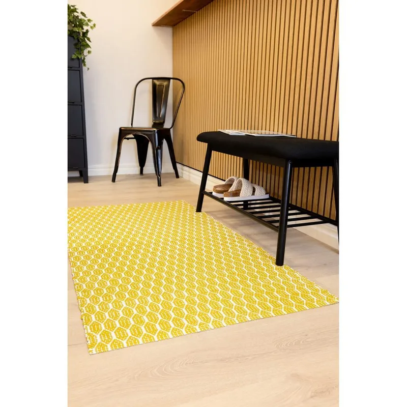 Plastmatta Hilma Link - 70x300 cm, Gul - Textil & mattor - Mattor - Utomhusmattor - Plastmattor