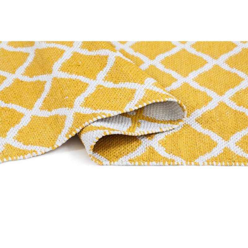 Plastmatta Hilma Wave - 150x220 cm, Gul - Textil & mattor - Mattor - Utomhusmattor - Plastmattor