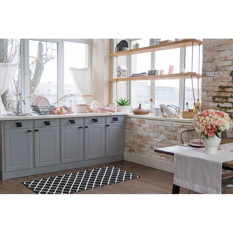 Plastmatta Hilma Wave - 150x220 cm, Svart - Textil & mattor - Mattor - Utomhusmattor - Plastmattor