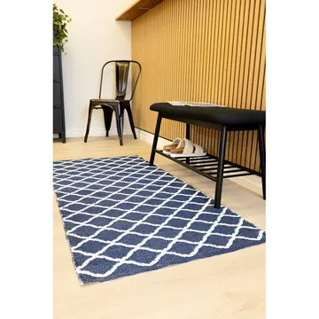 Plastmatta Hilma Wave - 70x150 cm, Blå - Textil & mattor - Mattor - Modern matta - Wiltonmattor