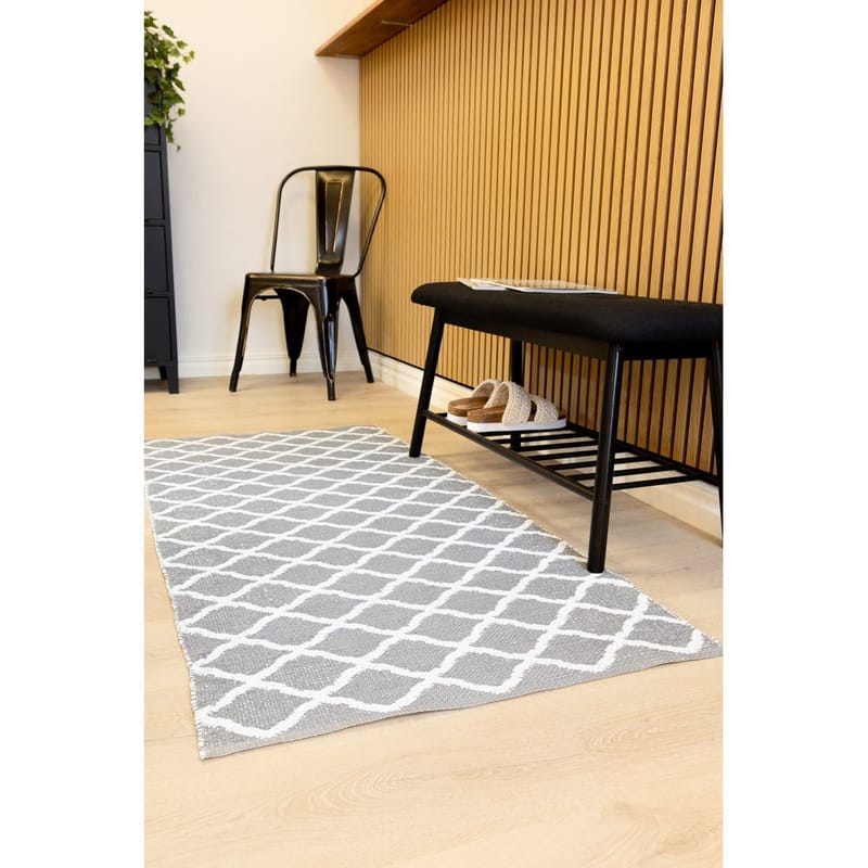 Plastmatta Hilma Wave - 70x150 cm, Grå - Textil & mattor - Mattor - Utomhusmattor - Plastmattor