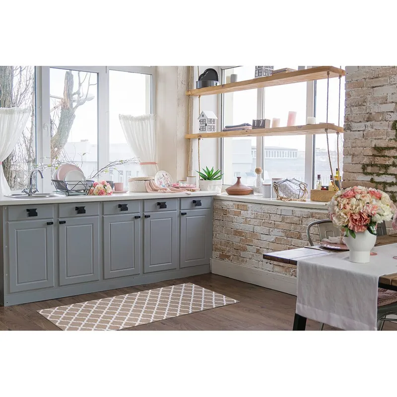 Plastmatta Hilma Wave - 70x150 cm, Linne - Textil & mattor - Mattor - Utomhusmattor - Plastmattor