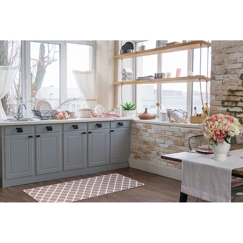 Plastmatta Hilma Wave - 70x150 cm, Rosa - Textil & mattor - Mattor - Utomhusmattor - Plastmattor