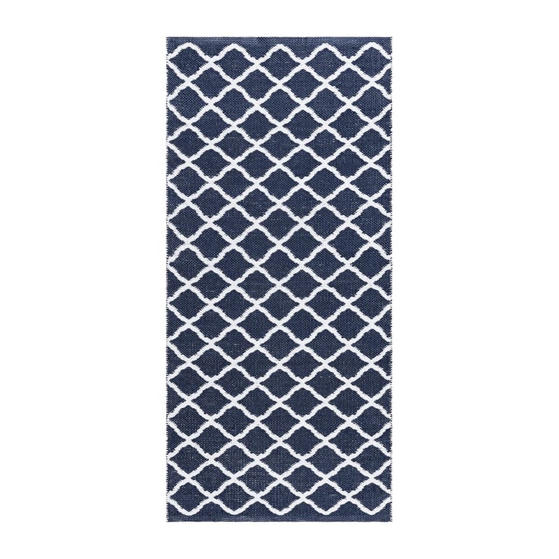 Plastmatta Hilma Wave - 70x200 cm, Blå - Textil & mattor - Mattor - Utomhusmattor - Plastmattor