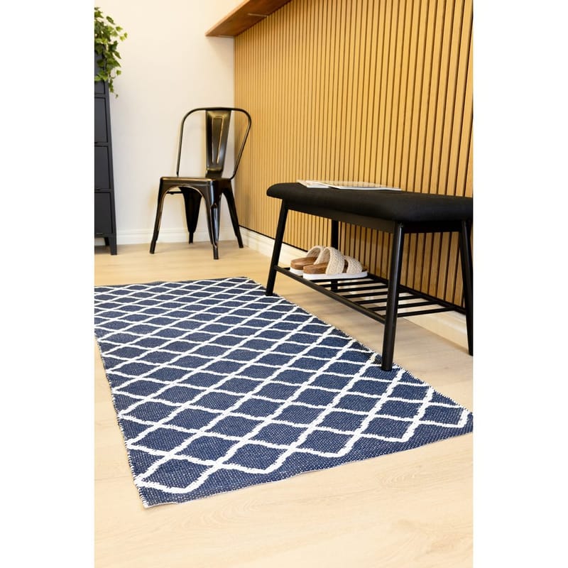 Plastmatta Hilma Wave - 70x200 cm, Blå - Textil & mattor - Mattor - Utomhusmattor - Plastmattor