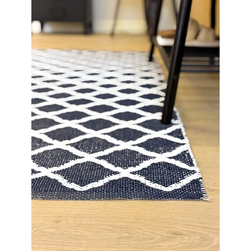 Plastmatta Hilma Wave - 70x200 cm, Blå - Textil & mattor - Mattor - Utomhusmattor - Plastmattor