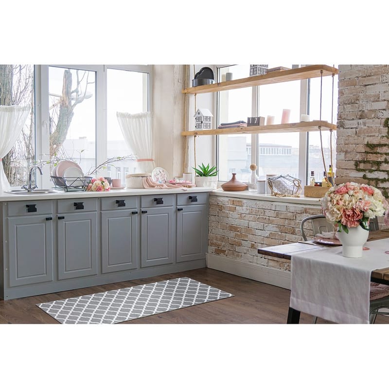 Plastmatta Hilma Wave - 70x250 cm, Grå - Textil & mattor - Mattor - Utomhusmattor - Plastmattor