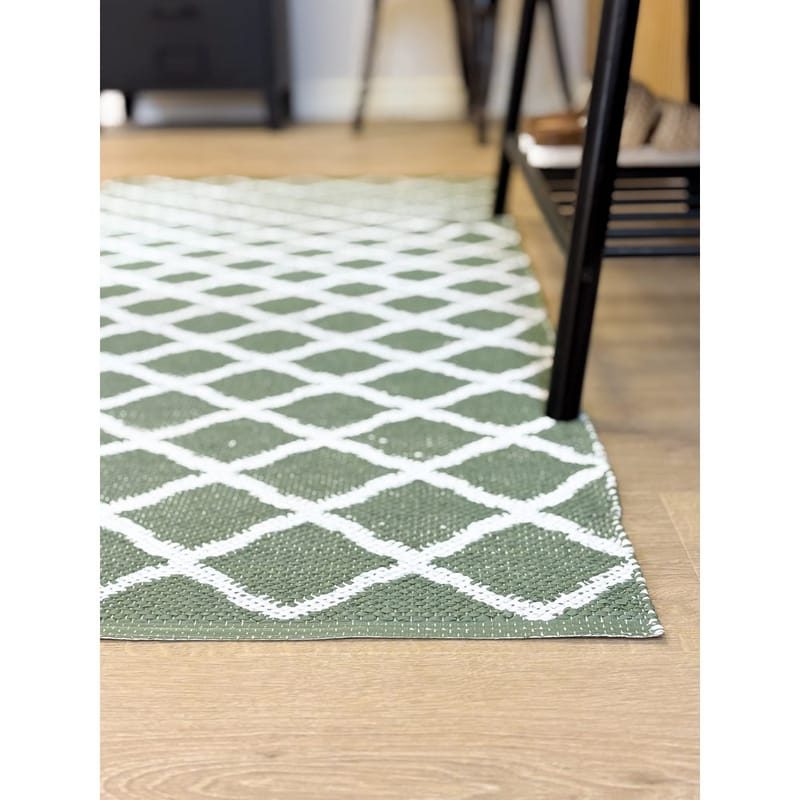 Plastmatta Hilma Wave - 70x250 cm, Grön - Textil & mattor - Mattor - Utomhusmattor - Plastmattor