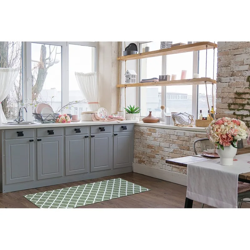 Plastmatta Hilma Wave - 70x250 cm, Grön - Textil & mattor - Mattor - Modern matta - Wiltonmattor