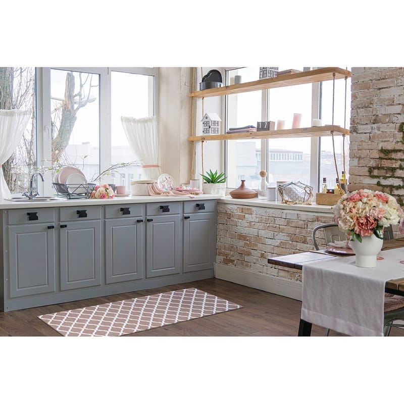 Plastmatta Hilma Wave - 70x250 cm, Rosa - Textil & mattor - Mattor - Utomhusmattor - Plastmattor