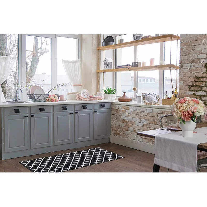 Plastmatta Hilma Wave - 70x250 cm, Svart - Textil & mattor - Mattor - Utomhusmattor - Plastmattor