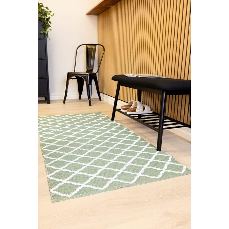 Plastmatta Hilma Wave - 70x300 cm, Grön - Textil & mattor - Mattor - Utomhusmattor - Plastmattor